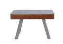Desks Vanity Desk - 30" Walnut Veneer, Metal, and Concrete Desk HomeRoots