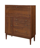 Desks Vanity Desk - 37" X 16" X 44" Walnut Solid Wood Desk HomeRoots