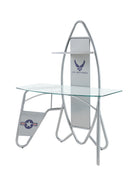 Desks Vanity Desk - 47" X 26" X 62" Silver Metal Desk HomeRoots