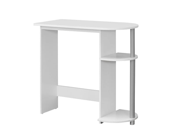 Desks White Desk - 15'.5" x 32" x 29" White/Silver, Particle Board, Laminate - Computer Desk HomeRoots
