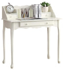 Desks White Desk - 18'.25" x 36" x 38" Antique White - Desk HomeRoots