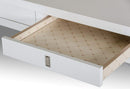 Desks White Desk - 21" White Crocodile MDF and Steel Desk HomeRoots