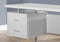 Desks White Desk - 23'.75" x 60" x 30'.25" White, Silver, Particle Board, Hollow-Core, Metal - Computer Desk With A Hollow Core HomeRoots