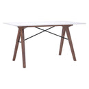Desks White Desk - 55" X 27.6" X 28.7" Mdf Metal Desk HomeRoots