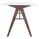 Desks White Desk - 55" X 27.6" X 28.7" Mdf Metal Desk HomeRoots