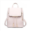 DIDA BEAR Women Backpack High Quality PU Leather Mochila Escolar School Bags For Teenagers Girls Leisure Backpacks Candy Color-Beige-JadeMoghul Inc.