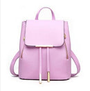 DIDA BEAR Women Backpack High Quality PU Leather Mochila Escolar School Bags For Teenagers Girls Leisure Backpacks Candy Color-Light Purple-JadeMoghul Inc.