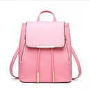 DIDA BEAR Women Backpack High Quality PU Leather Mochila Escolar School Bags For Teenagers Girls Leisure Backpacks Candy Color-Pink-JadeMoghul Inc.