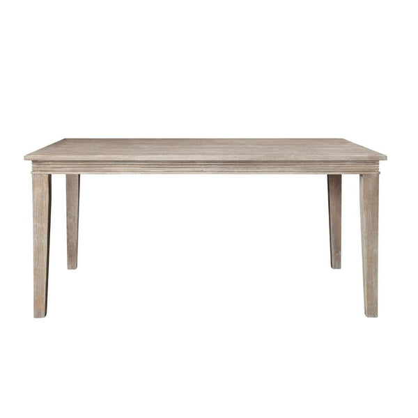 Transitional Style Wooden Dining Table In Rectangular Shape, Gray