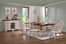 Dining Sets Cheap Dining Room Sets - 64" X 58" X 82" Vintage Estates Hardwood 8 Piece Dining Set HomeRoots