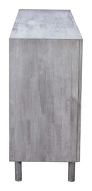 Dining Sets Dining Room Buffet - 63" x 15.7" x 33.5" Gray, Rubber Wood Veneer, MDF, Buffet Old HomeRoots