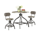 Dining Sets Dining Room Sets 36" X 36" X 36" 3pc Pack Gray Oak Adjustable Counter Height Dining Set 6239 HomeRoots