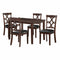 Dining Sets Dining Room Sets - 47" X 36" 5Pc Black Leatherette And Espresso Dining Set HomeRoots