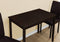 Dining Sets Dining Room Sets - 68" x 75" x 102" Cappuccino, Solid Wood, Foam, Veneer, Leather-Look - 3pcs Dining Set HomeRoots
