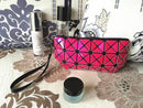 DIOMO 2017 laser hologram bag women clutches fashion geometric plaid wrist bag hand bag organizer makeup bag-Hot Pink-JadeMoghul Inc.