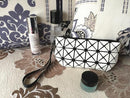 DIOMO 2017 laser hologram bag women clutches fashion geometric plaid wrist bag hand bag organizer makeup bag-Winter White-JadeMoghul Inc.