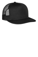 District - Flat Bill Snapback Trucker Cap. DT624-Juniors & Young Men-Black-OSFA-JadeMoghul Inc.