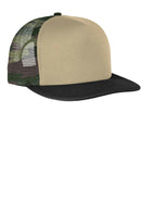 District - Flat Bill Snapback Trucker Cap. DT624-Juniors & Young Men-Military Camo-OSFA-JadeMoghul Inc.