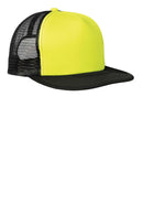 District - Flat Bill Snapback Trucker Cap. DT624-Juniors & Young Men-Neon Yellow-OSFA-JadeMoghul Inc.