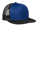 District - Flat Bill Snapback Trucker Cap. DT624-Juniors & Young Men-Royal-OSFA-JadeMoghul Inc.