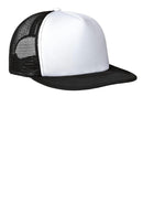 District - Flat Bill Snapback Trucker Cap. DT624-Juniors & Young Men-White-OSFA-JadeMoghul Inc.