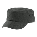 District - Houndstooth Military Hat DT619-Caps-Black/Charcoal-OSFA-JadeMoghul Inc.