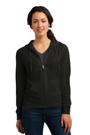 District Juniors Jersey Full-Zip Hoodie. DT2100-Sweatshirts/Fleece-Black-4XL-JadeMoghul Inc.