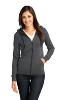 District - Juniors The Concert Fleece Full-Zip Hoodie. DT801-Sweatshirts/Fleece-Heathered Charcoal-S-JadeMoghul Inc.