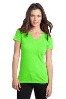 District - Juniors The Concert Tee V-Neck. DT5501-T-shirts-Neon Green-4XL-JadeMoghul Inc.