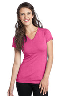 District Juniors Tri-BlendV-Neck Tee. DT242V-Juniors & Young Men-Dark Fuchsia Heather-4XL-JadeMoghul Inc.