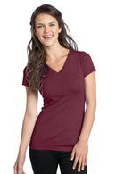District Juniors Tri-BlendV-Neck Tee. DT242V-Juniors & Young Men-Maroon Heather-4XL-JadeMoghul Inc.