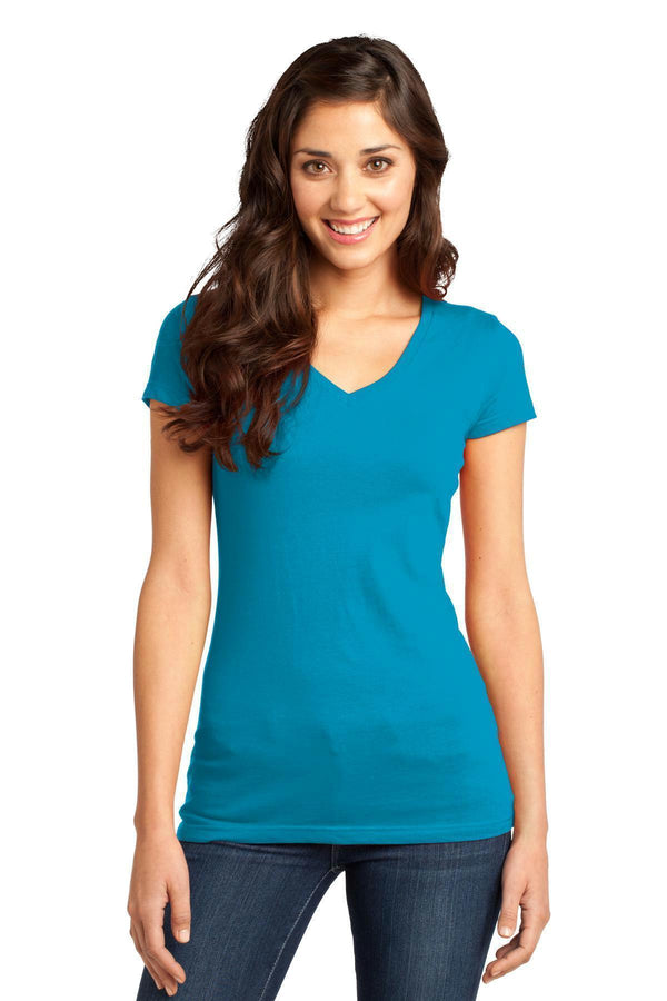 District - Juniors Very Important Tee V-Neck. DT6501-T-shirts-Light Turquoise-XL-JadeMoghul Inc.