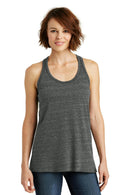 District Made Ladies Cosmic Twist Back Tank. DM466-Ladies-Black/ Grey Cosmic-XL-JadeMoghul Inc.