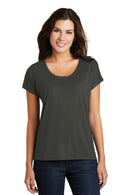 District Made Ladies Drapey Dolman Tee. DM412-Ladies-Charcoal-4XL-JadeMoghul Inc.
