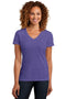 District Made Ladies Perfect BlendV-Neck Tee. DM1190L-T-shirts-Heathered Purple-4XL-JadeMoghul Inc.