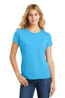 District Made Ladies Perfect Tri Crew Tee. DM130L-T-shirts-Turquoise Frost-4XL-JadeMoghul Inc.