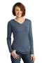 District Made Ladies Perfect Tri Long Sleeve Hoodie. DM139L-T-shirts-Navy Frost-4XL-JadeMoghul Inc.