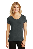 District Made Ladies Perfect Tri V-Neck Tee. DM1350L-Ladies-Black Frost-4XL-JadeMoghul Inc.