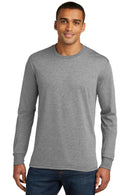 District Made Men's Perfect Tri Long Sleeve Crew Tee. DM132-T-shirts-Grey Frost-4XL-JadeMoghul Inc.