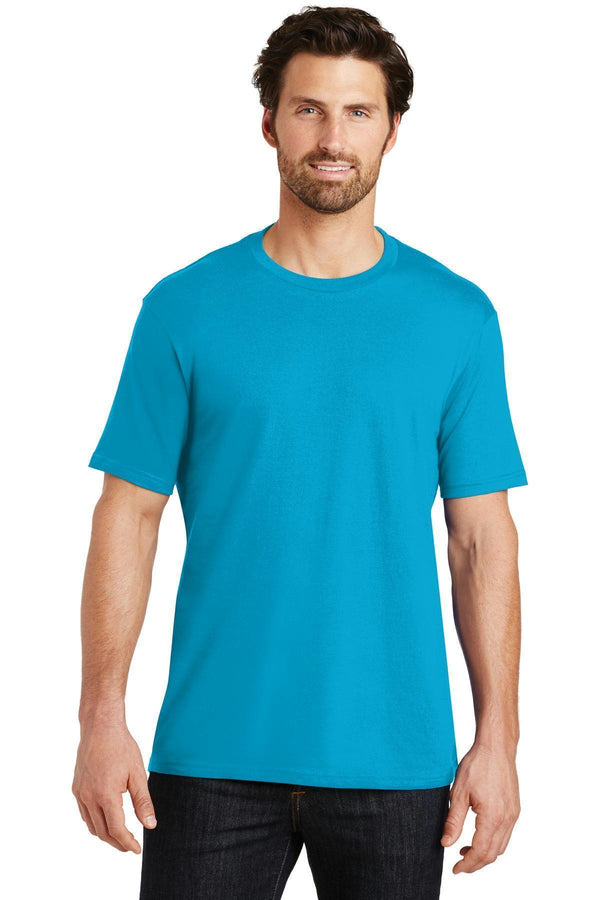 District Made Mens Perfect Weight Crew Tee. DT104-T-shirts-Bright Turquoise-XL-JadeMoghul Inc.