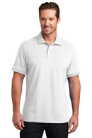 District Made Men's Stretch Pique Polo. DM325-Polos/knits-White-4XL-JadeMoghul Inc.