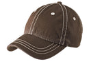 District Thick Stitch Cap. DT610-Caps-Chocolate Brown/Stone-OSFA-JadeMoghul Inc.