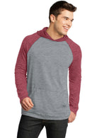 District - Young Men's 50/50 Raglan Hoodie. DT128-Juniors & Young Men-Heathered Deep Red/ Heathered Nickel-4XL-JadeMoghul Inc.