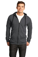 District - Young Men's The Concert Fleece Full-Zip Hoodie. DT800-Sweatshirts/Fleece-Heathered Charcoal-4XL-JadeMoghul Inc.