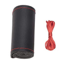 DIY Car Leather Steering Wheel Covers Braid on the Steering-wheel Auto Cover With Needle and Thread Interior Accessories Kits AExp