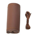 DIY Car Leather Steering Wheel Covers Braid on the Steering-wheel Auto Cover With Needle and Thread Interior Accessories Kits AExp