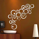 DIY Circles Wall Mirror Stickers Vinyl Art Mural Wall Sticker Room Decoration Sofa TV Background Home Wall Decor Dropshipping-24 Pcs Mirror Circle-JadeMoghul Inc.