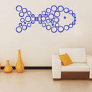 DIY Circles Wall Mirror Stickers Vinyl Art Mural Wall Sticker Room Decoration Sofa TV Background Home Wall Decor Dropshipping-5 Pcs Blue Circle-JadeMoghul Inc.