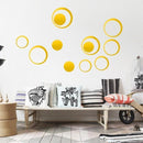 DIY Circles Wall Mirror Stickers Vinyl Art Mural Wall Sticker Room Decoration Sofa TV Background Home Wall Decor Dropshipping-5 Pcs Gold Circle-JadeMoghul Inc.