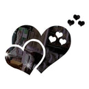 DIY Circles Wall Mirror Stickers Vinyl Art Mural Wall Sticker Room Decoration Sofa TV Background Home Wall Decor Dropshipping-Black Heart-JadeMoghul Inc.